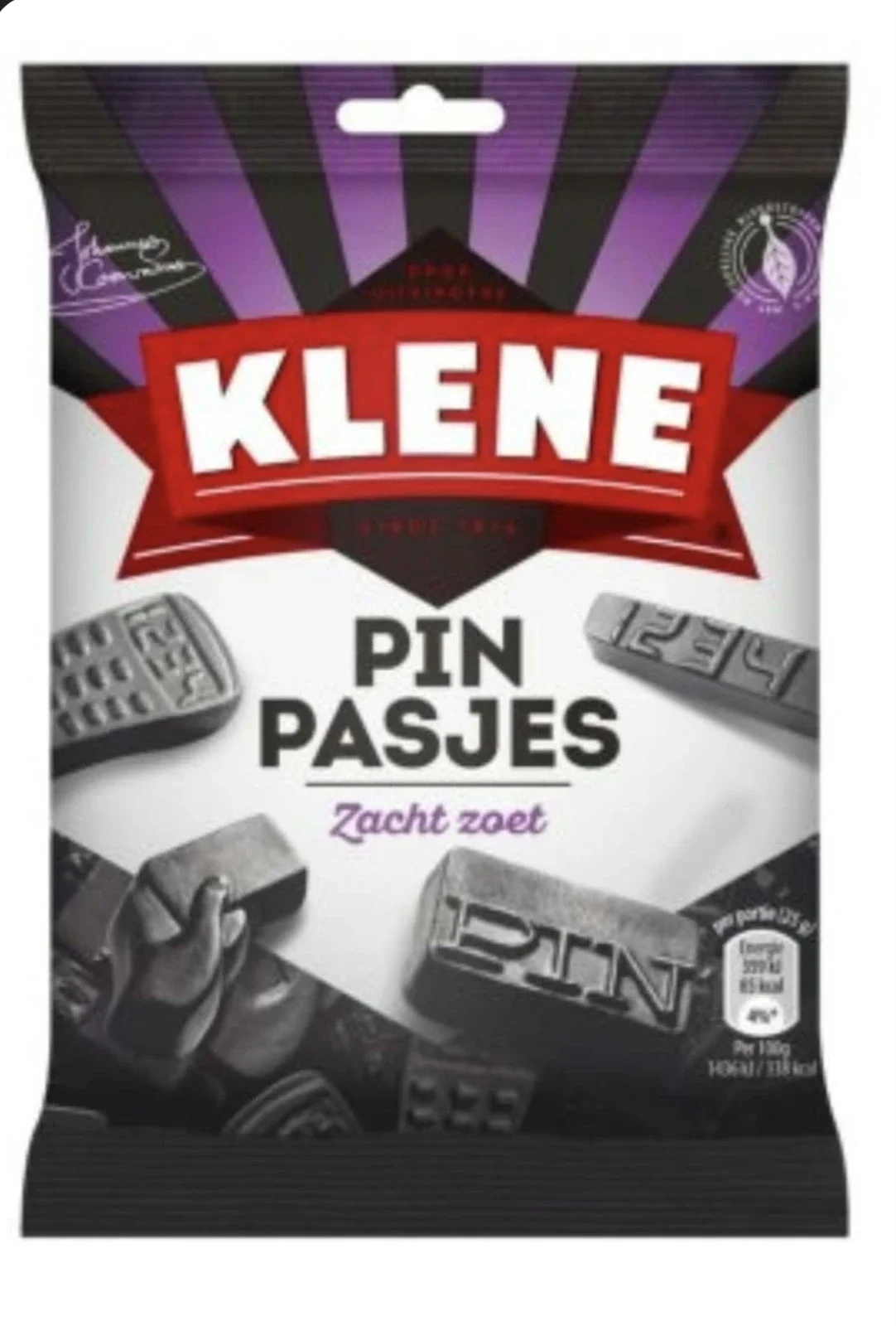 Klene liquorice Pinpasjes sweet and soft (120 gram)