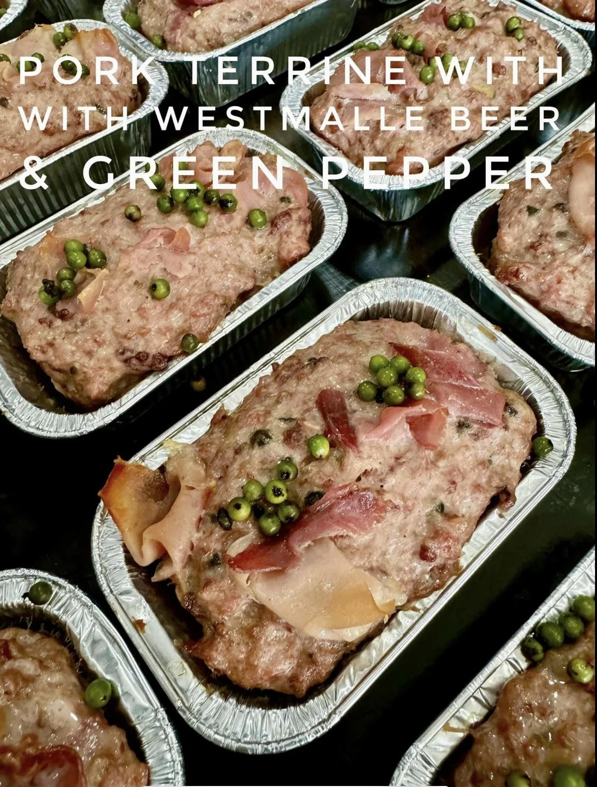 Pork terrine (pate) with Westmalle beer and green peppers (300 gram)
