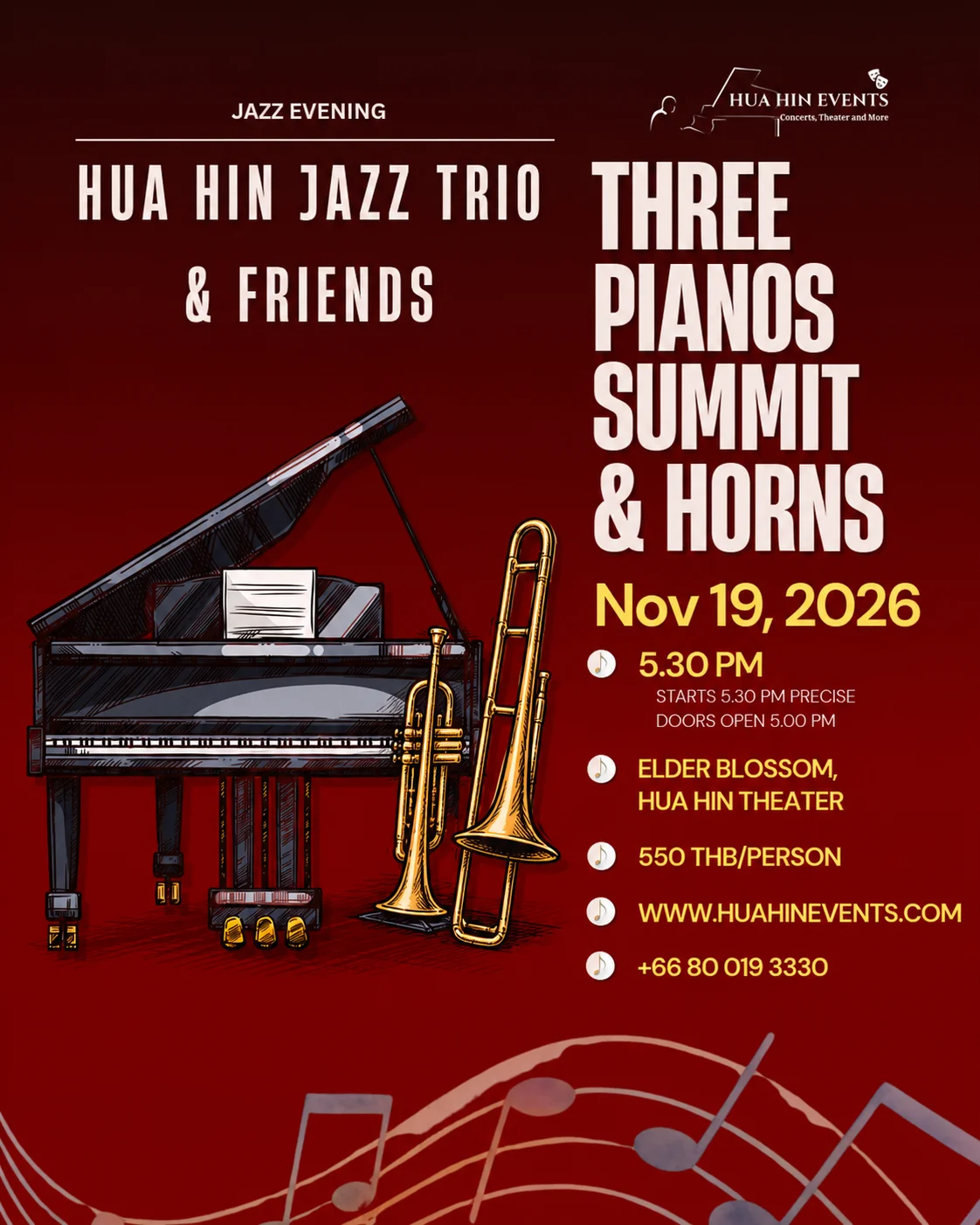 Three Piano Summit & Horns